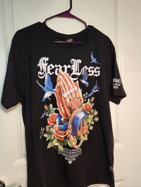 SOC Black Crew Neck Tee with White Logo Tag